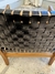 SILLÓN LANGUE TRENZADO CUERO NEGRO - comprar online