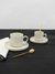 TAZAS CON PLATOS 200 ml LÍNEA PORCELANA COPENHAGUE (set x 2) - comprar online