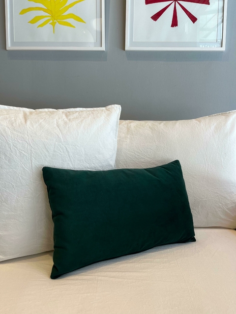 ALMOHADÓN PANA VERDE OSCURO (a pedido) - comprar online