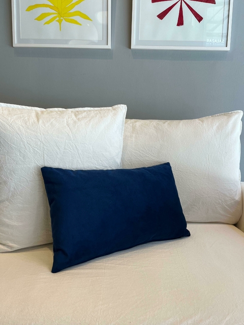 ALMOHADÓN PANA AZUL CHICO (a pedido) - comprar online