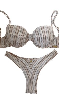 BIQUÍNI MEIA-TAÇA JACQUARD TEXTURIZADO - comprar online