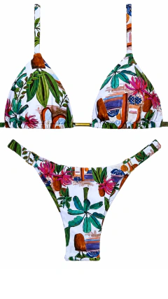 BIQUINI MARQUINHA FIO DUPLO FLORAL