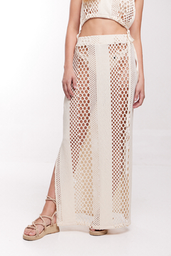 POLLERA CROCHET ENCANTO CRUDO