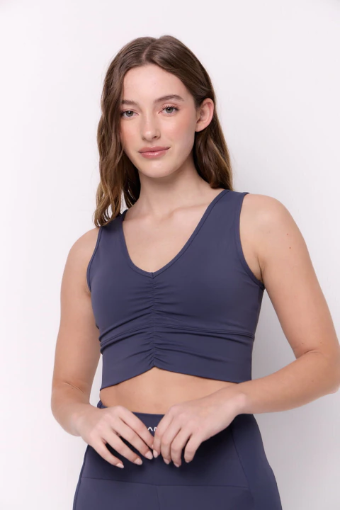 CROP TOP TANK BLUE