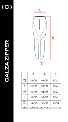 Imagen de CALZA LARGA ZIPPER CHOCOLATE