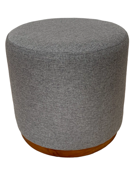 Puff redondo saturno linho grafite