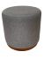 Puff redondo saturno linho grafite