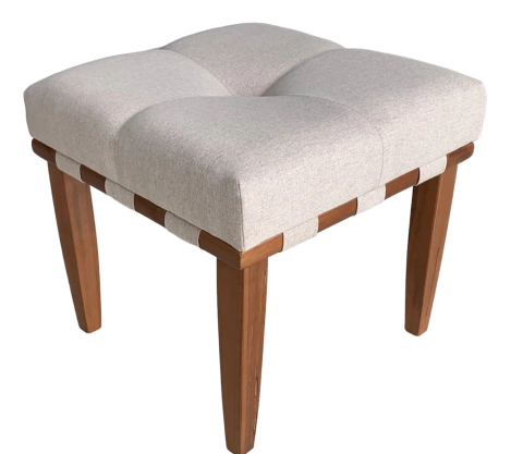 Puff Madrid linho bege