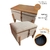 Puff baú flex com mesa de centro 60x40 cm linho bege na internet