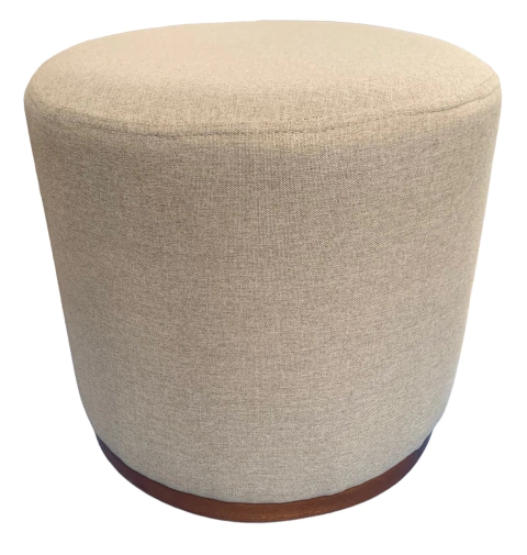 Puff redondo saturno linho bege