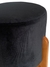 Puff redondo luxo tecido veludo preto - comprar online