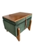 Puff baú flex com mesa de centro 60x40 veludo verde