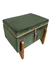 Puff baú flex com mesa de centro 60x40 veludo verde - comprar online