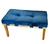 Puff banco 80/45 cm veludo azul marinho