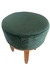 Banqueta redonda para penteadeira jolie veludo verde 50 cm de altura