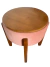 Puff Paris com mesa de apoio cor veludo rosê