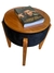 Puff Paris com mesa de apoio cor veludo preto