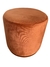 Puff redondo saturno veludo terracota