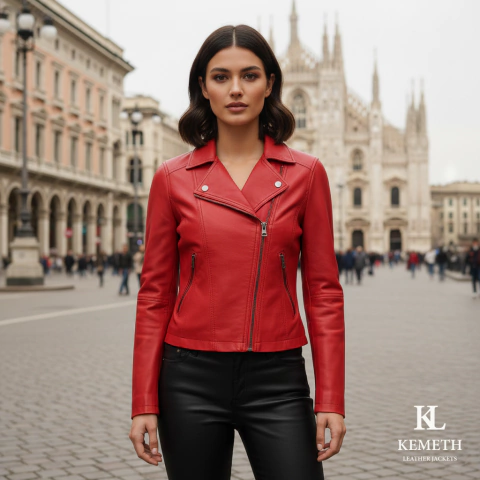 Chaqueta Cuero Mujer Estilo Chamarra Red Biker KL - comprar online