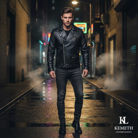 Chaqueta Cuero Hombre Estilo Chamarra Oz Biker Plus KL - comprar online