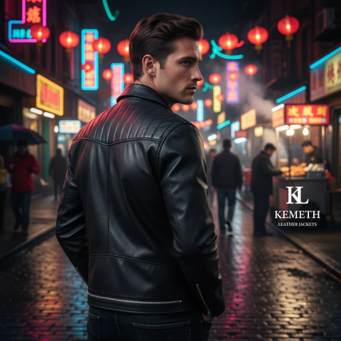 Chamarra en cuero para hombre br-biker KL - comprar online