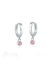 Argola Ponto Rosa Prata 925