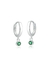 Argola Ponto Verde Prata 925 - comprar online