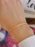 Bracelete Flat Ajustável Titânio Banho de Ouro Resistente à Água - comprar online