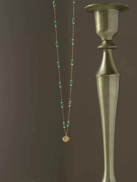 Gargantilha Shell Dourada Banho de Ouro Resistente à Água - comprar online