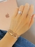 bracelete fino ajustável aço cirúrgico inoxidável ouro ajustável regulável