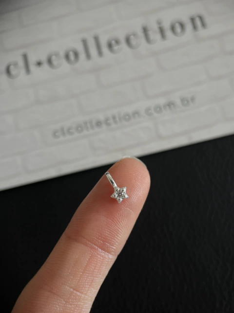 Pingente Estrelinha Cravada Prata 925
