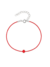 Pulseira Cordão Vermelho Trevo Prata 925