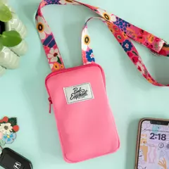 Bolsito portacelular liso fucsia