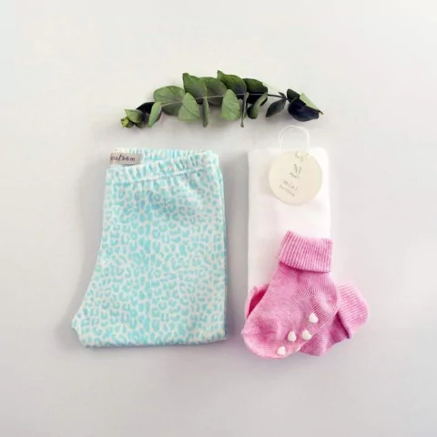 Pantalón print aqua