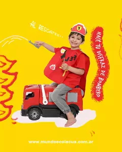 Mi disfraz de bombero en internet