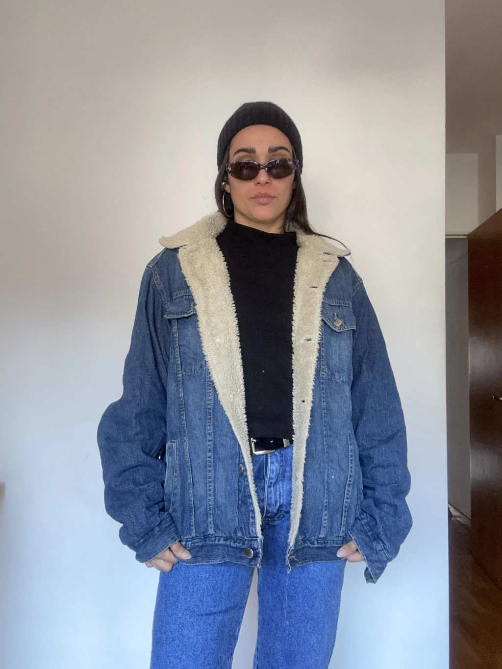 Campera de jean con corderito Y2K TL