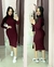 Vestido Aurora gola alta ribana canelado