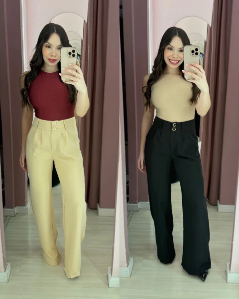 Calça pantalona alfaiataria Jaque - comprar online
