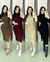 Vestido Aurora gola alta ribana canelado - comprar online