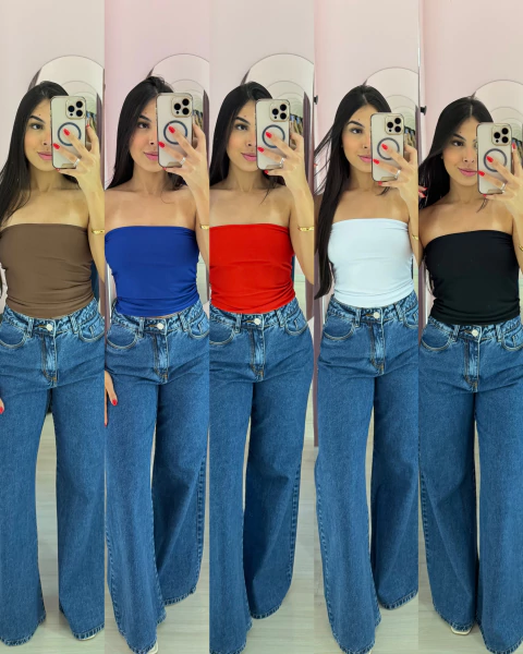 Cropped tomara que caia suplex - comprar online