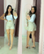 Shorts couro P.U Kyara com cinto - comprar online