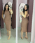 Vestido Hannah no ribana canelado na internet