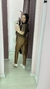Calça courino resinada Pietra com cinto - Closet Da Sté