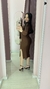 Vestido Aurora gola alta ribana canelado - loja online