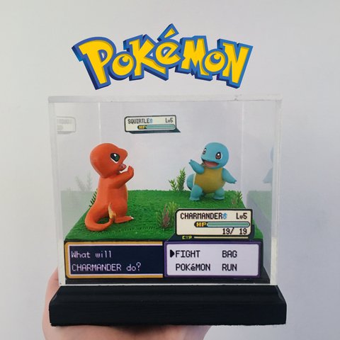 Miniatura Pokémon - Batalha na grama