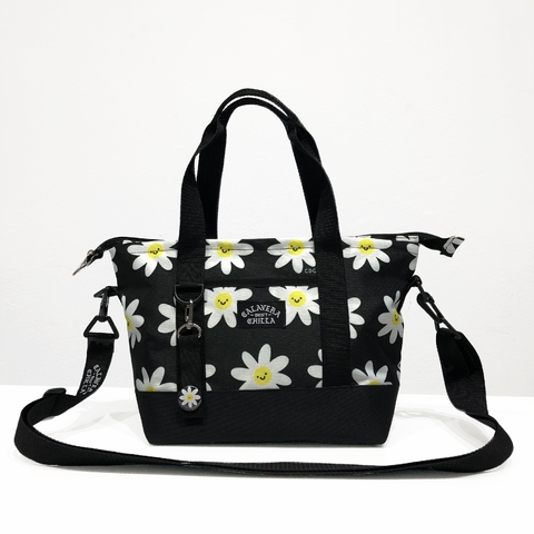 Bolso YVONNE Margaritas Negro con Amarillo