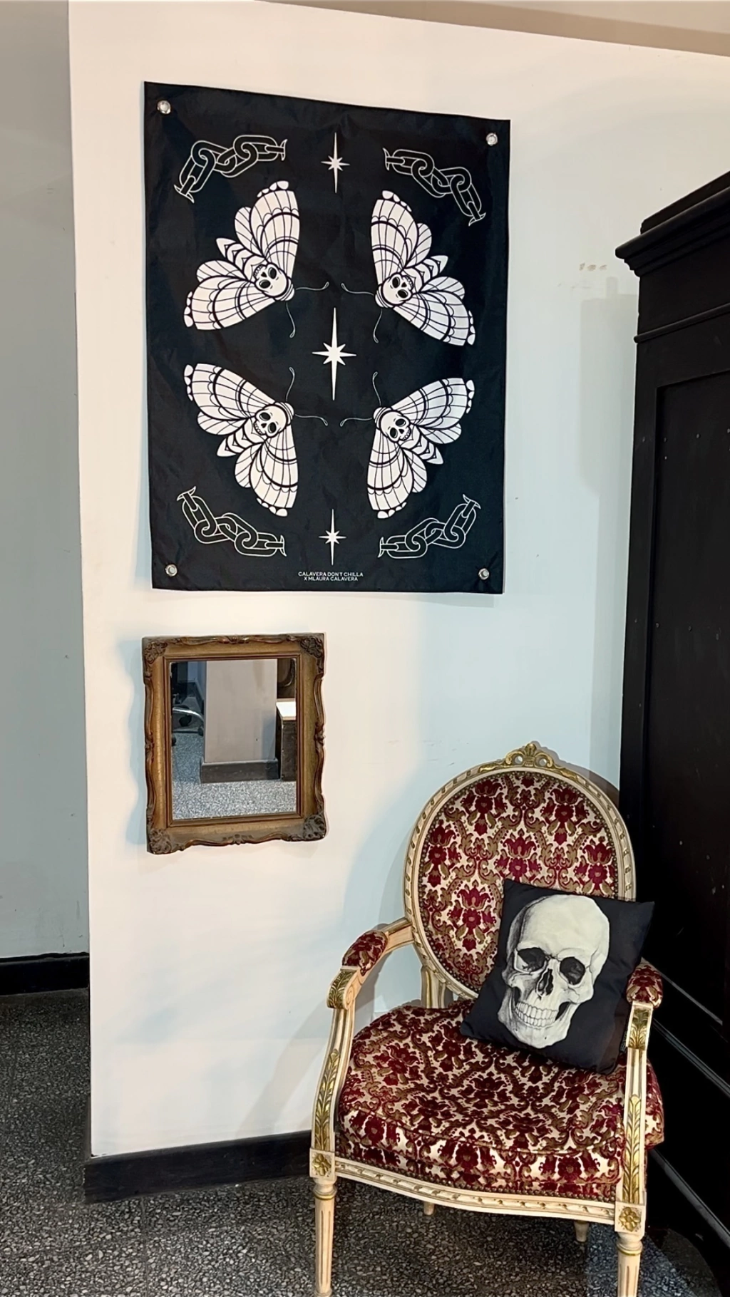 Tapiz Polillas - CDC x mLaura Calavera