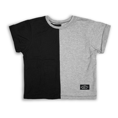 Remera Brody HALF Negro con Gris