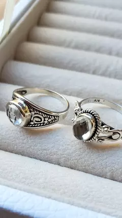 Anillo Eloise - Cuarzo Cristal y Plata 925 - INDIANNA ACCESORIOS