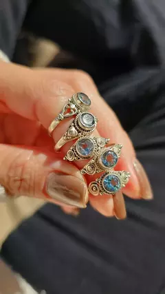 Anillo Capri - Topacio y Plata 925 - INDIANNA ACCESORIOS